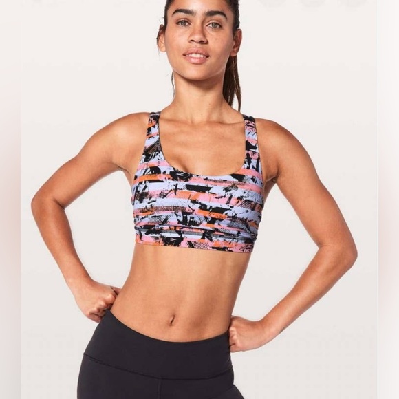 lululemon energy bra size 6 inversion multicolor - Picture 1 of 6